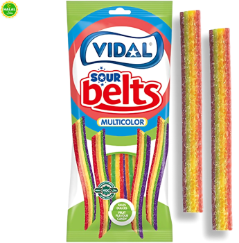 VIDAL - Sour Belts Multicolor HALAL 90g